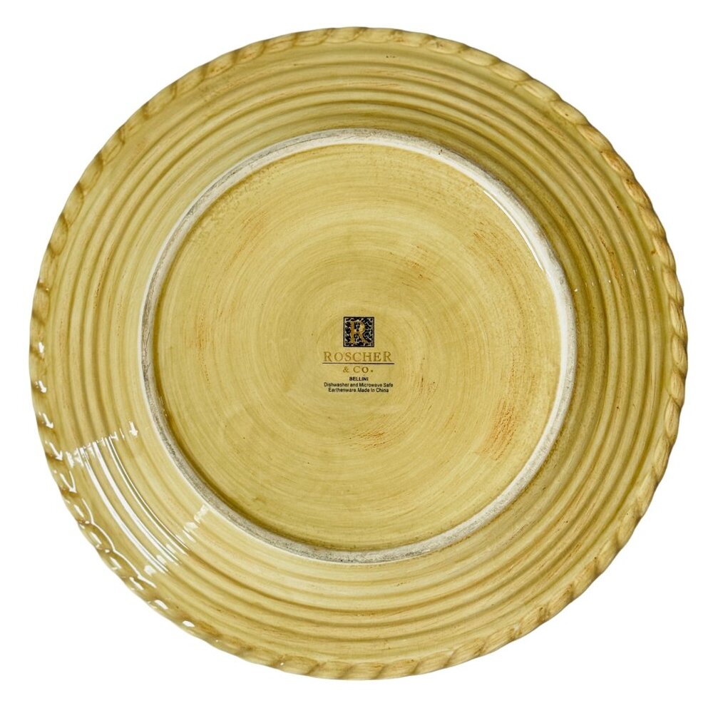 ROSHER Bellini Earthenware Dinner Plate 11" Dishwasher Microwave Safe Set of 5 - Picture 2 of 8